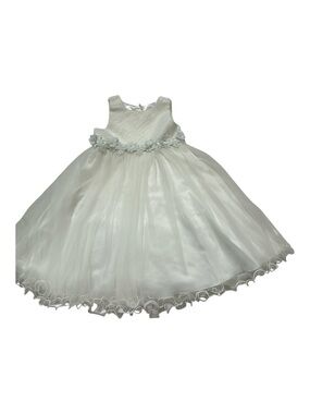 American Princess Ivory Floral Waist Tulle Party Dress